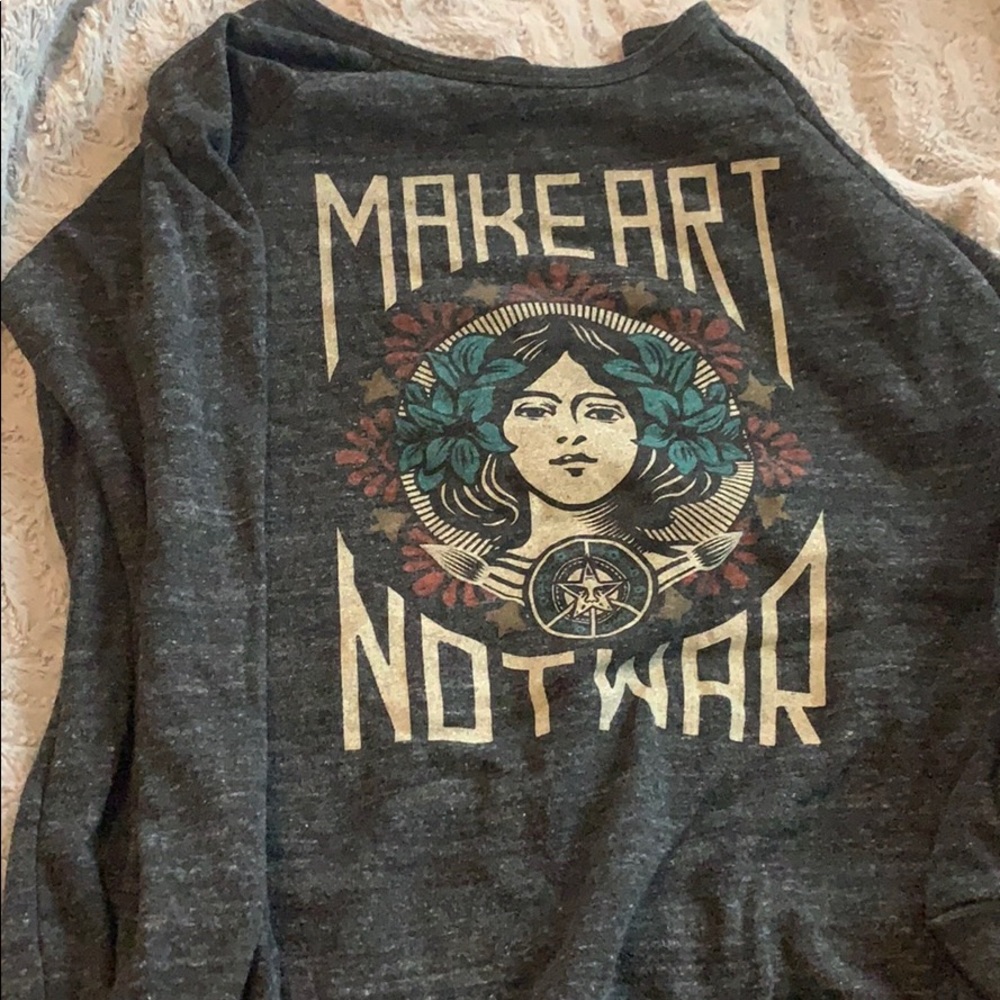Make art not war crewneck